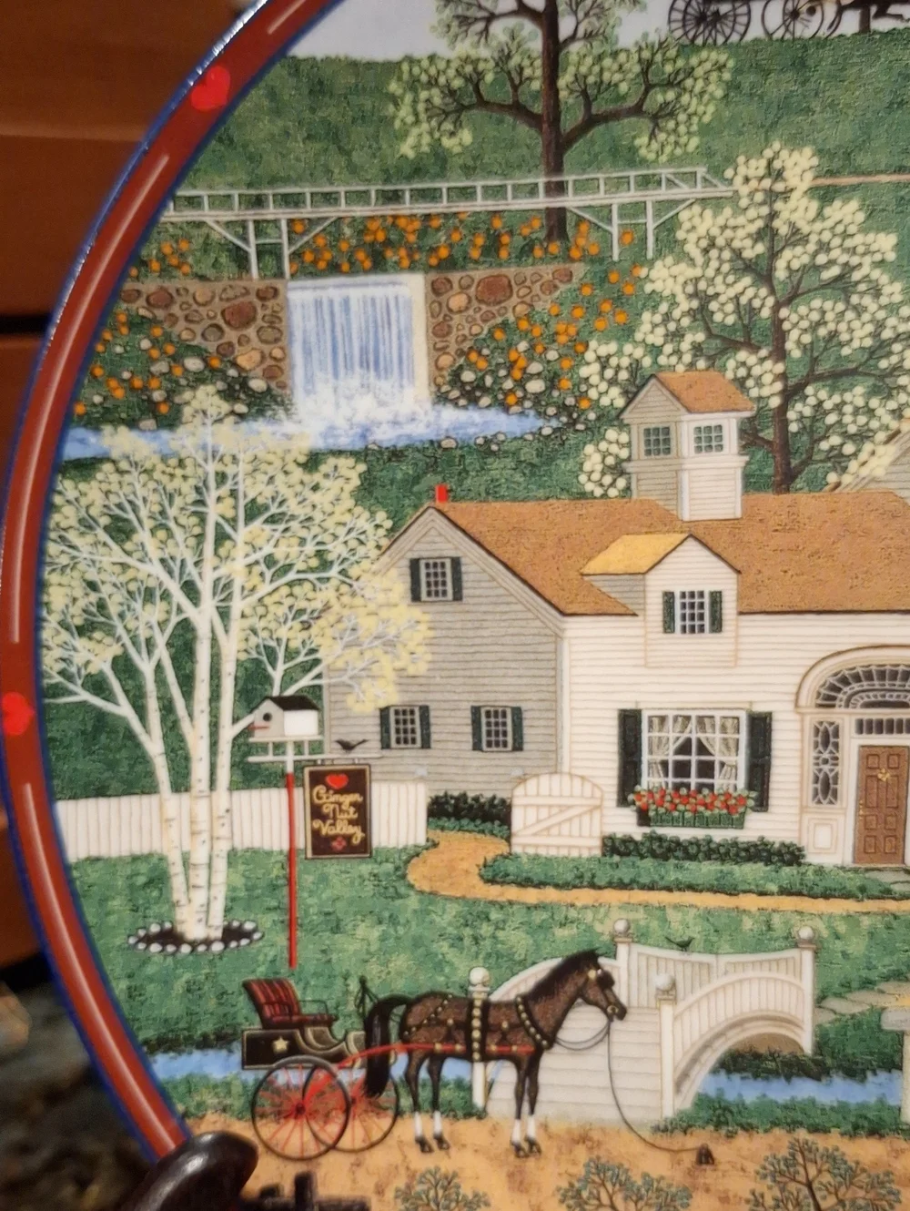 Vtg. Charles Wysocki Bradford Exchange Farmhouse Decorative Plate